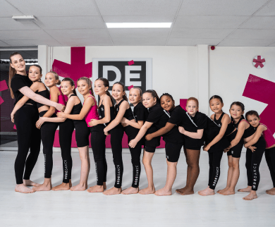 de dance ballet groep van groot naar klein